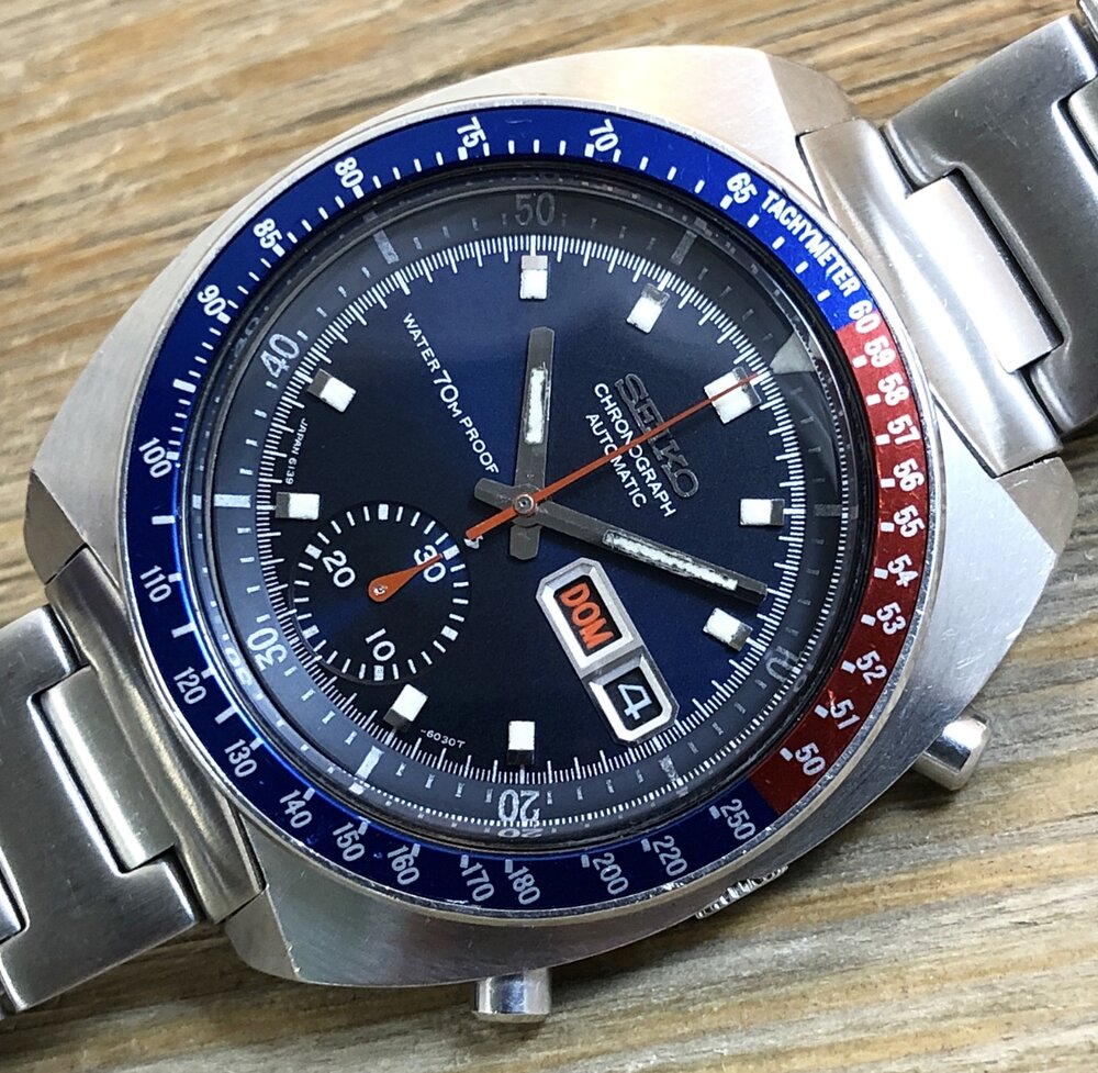 1969 Seiko 6139-6000 Automatic Chronograph “Blue Pogue” (Proof)