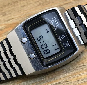 SEIKO 時計 1976 Seiko 0634-5019 Quartz LC Chronograph “Issac Hayes”