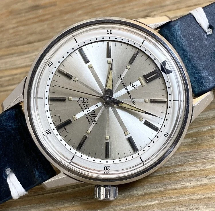 1962 Seiko J12082 Automatic Seikomatic Silver Wave SD “Starburst/Snowflake”