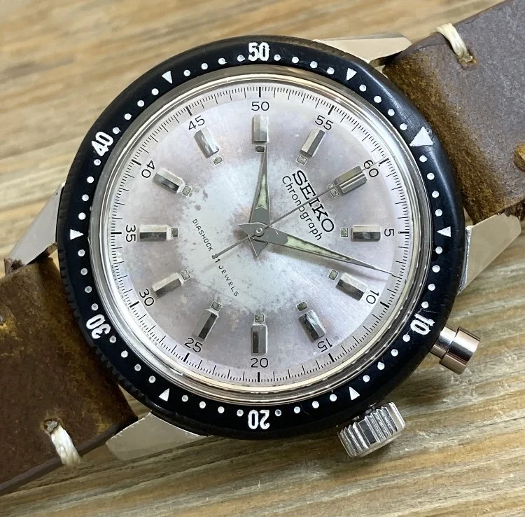 1964 Seiko 45899 Manual Wind Mono Pusher Chronograph “Tokyo Games” 