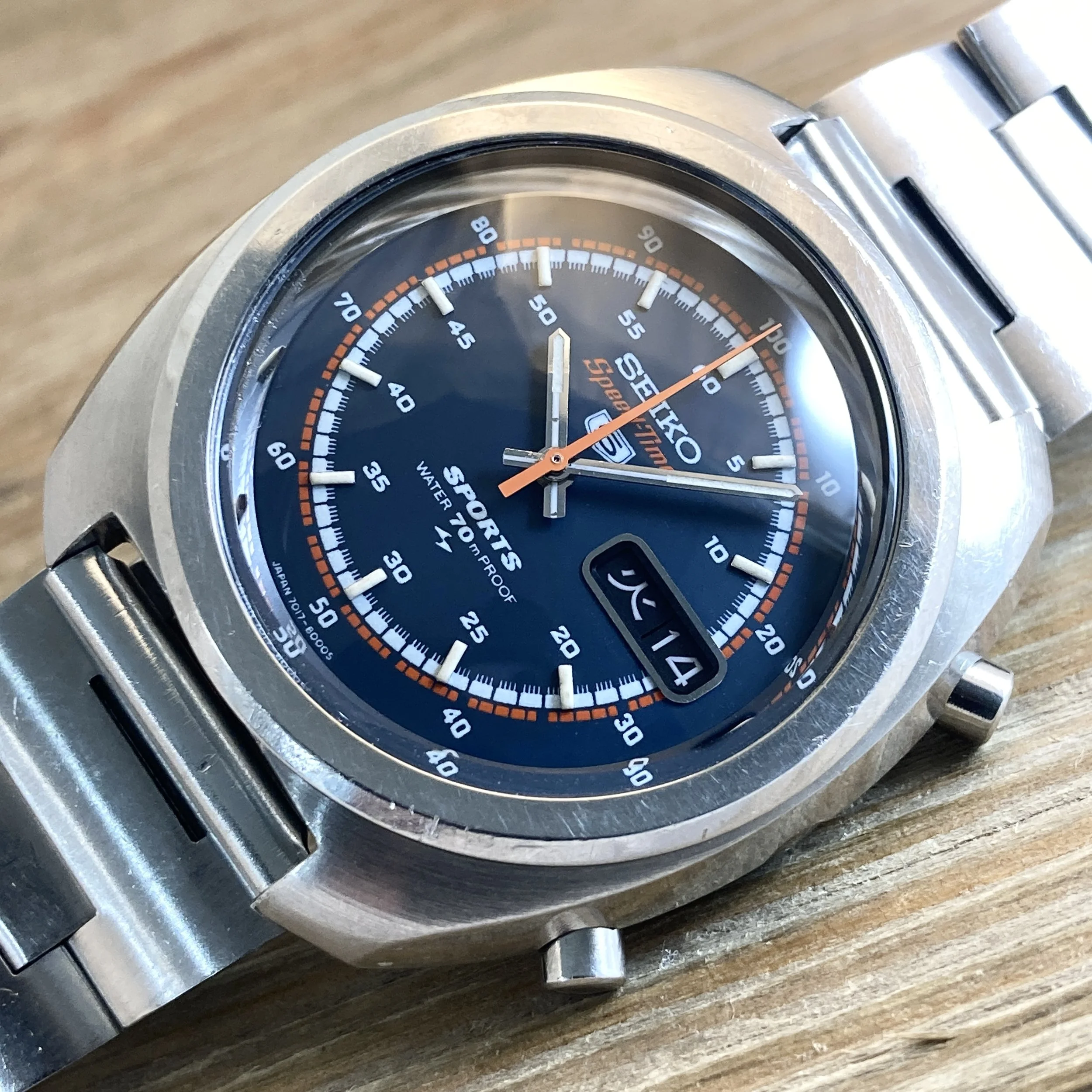 1970 JDM Seiko 7017-8000 Automatic 5 Sports Speed Timer