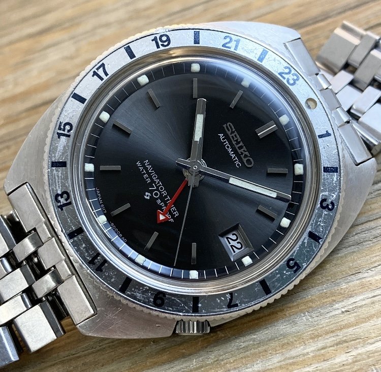 1968 Seiko 6117-8000 Automatic “Navigator Timer” (GMT/Proof)