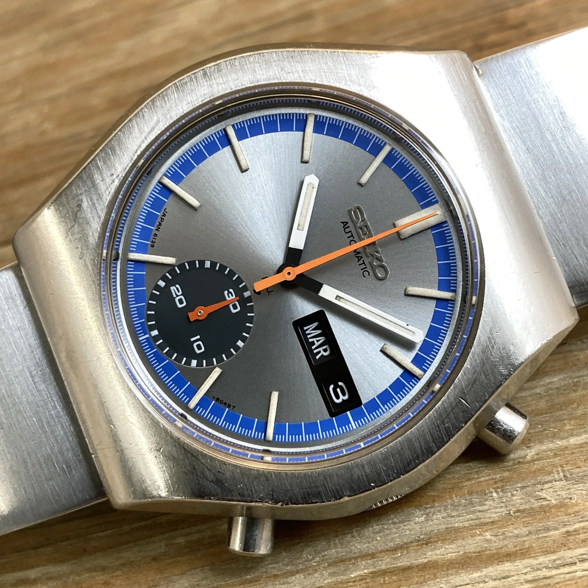 1972 Seiko 6139-8029 Automatic Chronograph Day/Date “Rally”