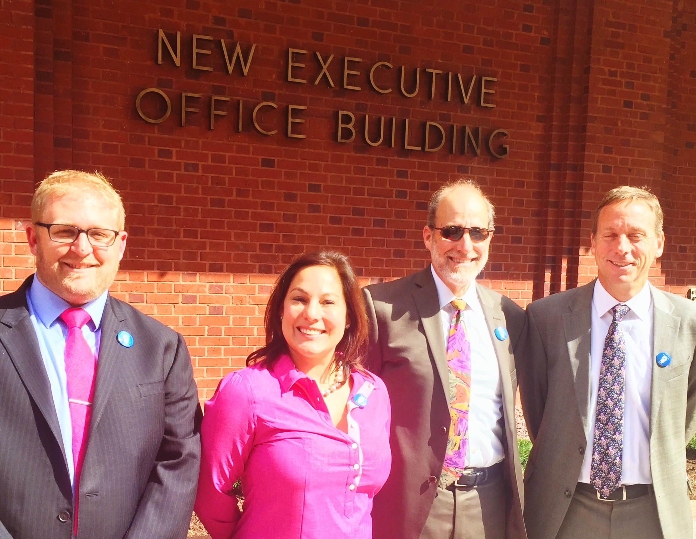 Kevin Rachlin (BEC), Jessica Kruvant (Creative Associates), Jerrold Keilson (AIR), and Dan Stoner (Save the Children) at the Executive Office Building for our annual meeting with the Office of Management and Budget. 