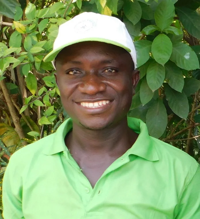 Fofee Ndorbor, 25 years old, a student in EDC's adult basic education classes "ABE" in Liberia.