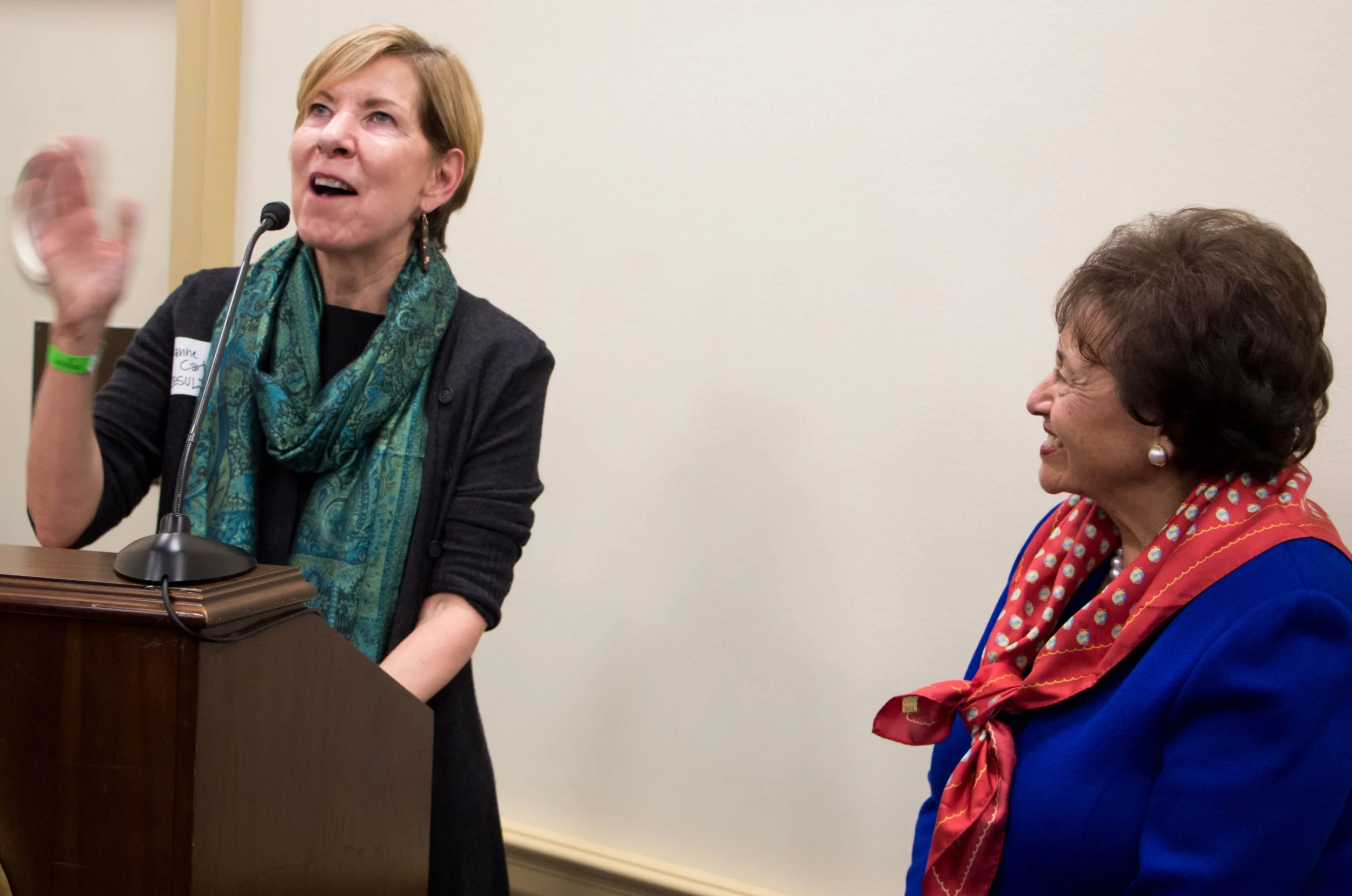 Joanne Carter reflects on progress with Congresswoman Lowey. 