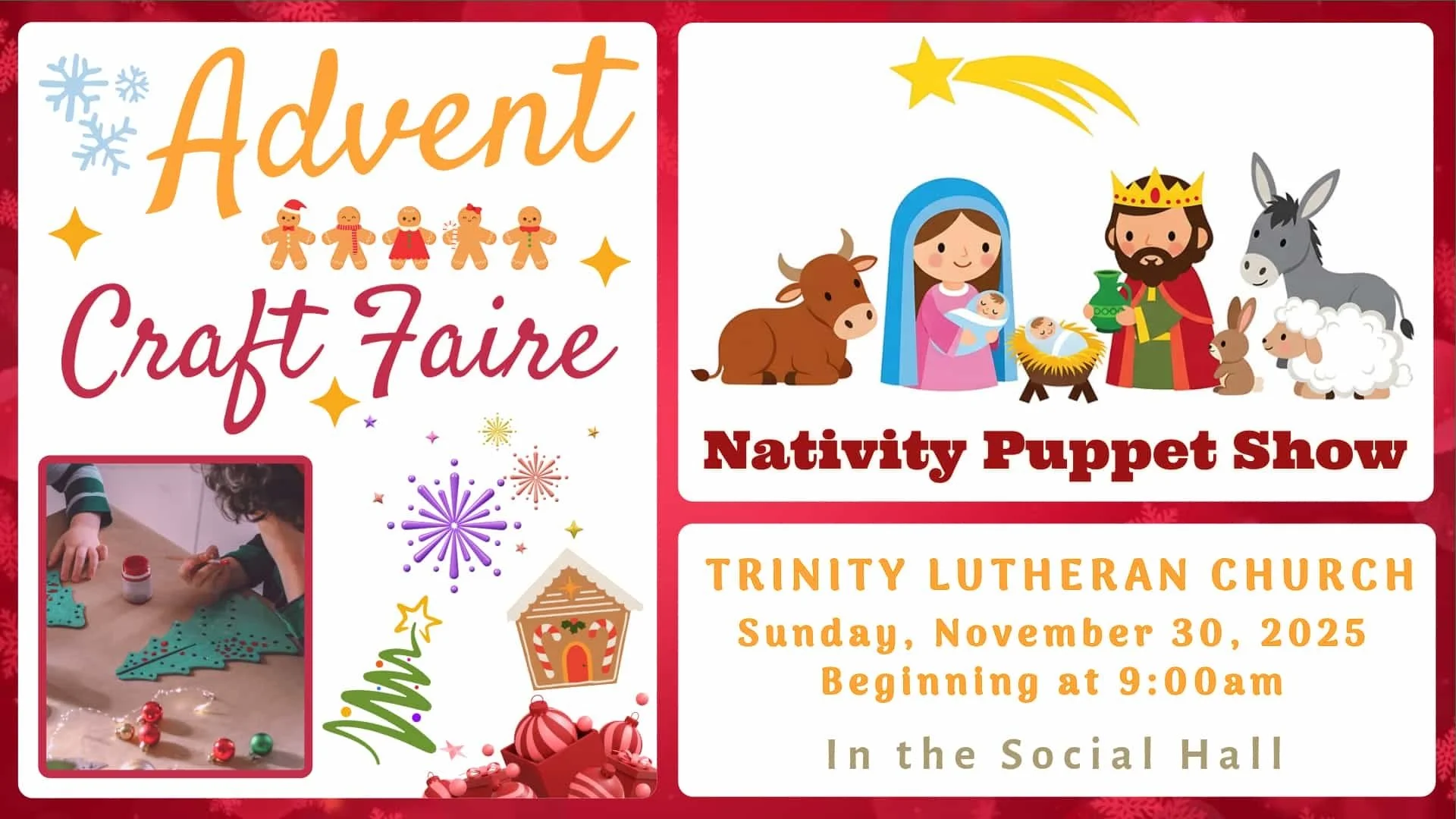 Advent Craft Faire/Nativity Puppet Show