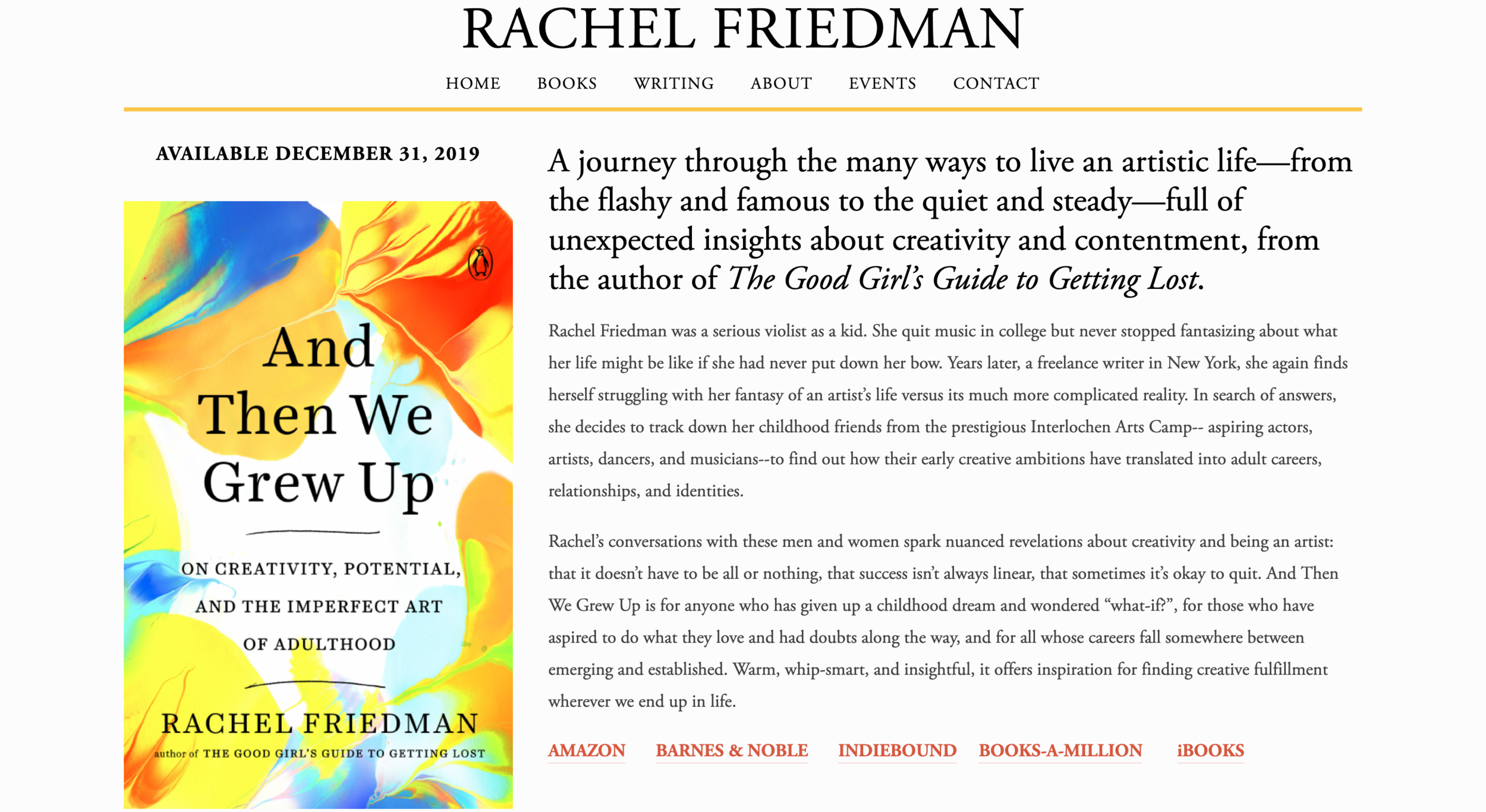 Rachel Friedman, Author