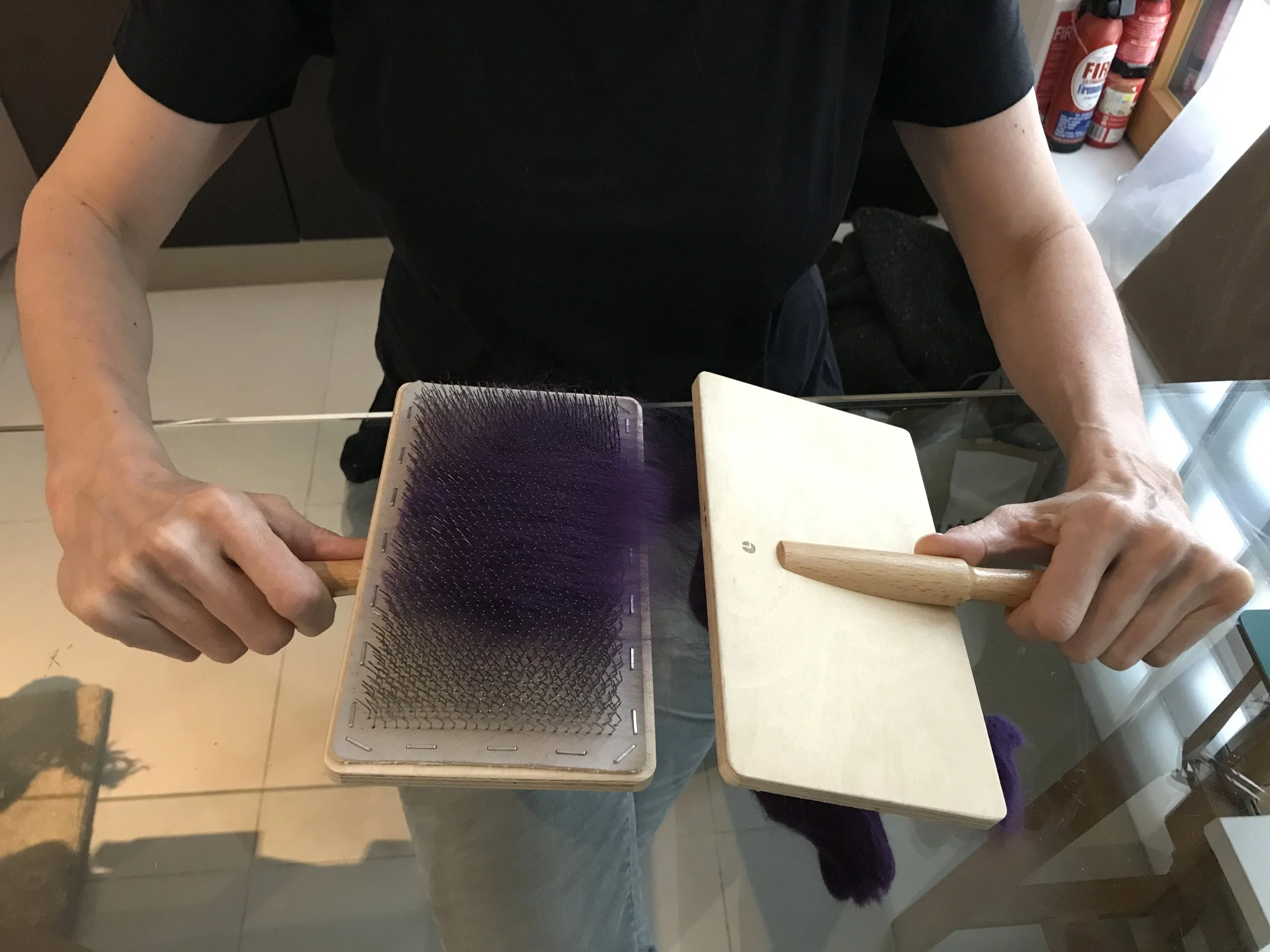 wet felting carders
