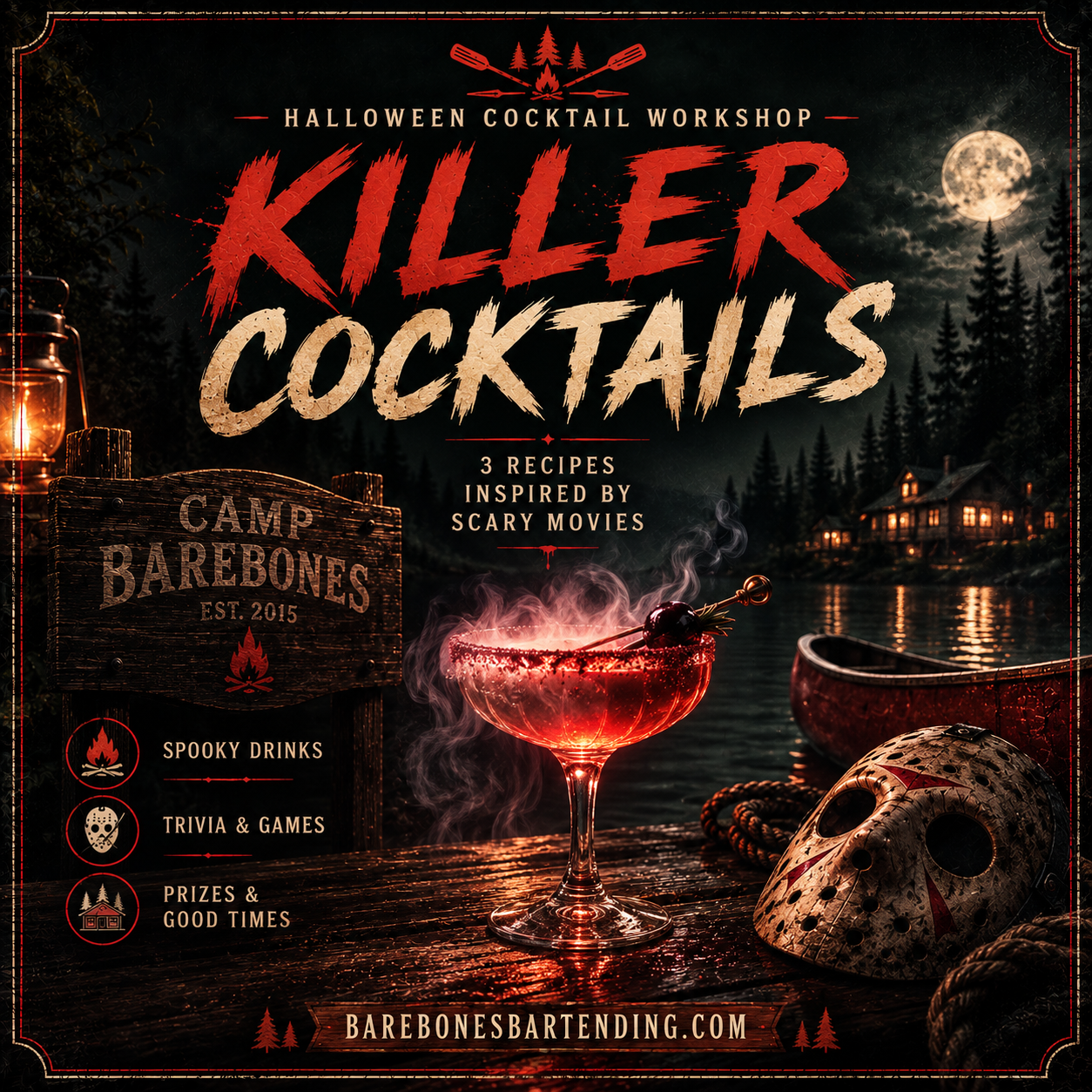 HALLOWEEN COCKTAIL WORKSHOP! OCTOBER 31ST!