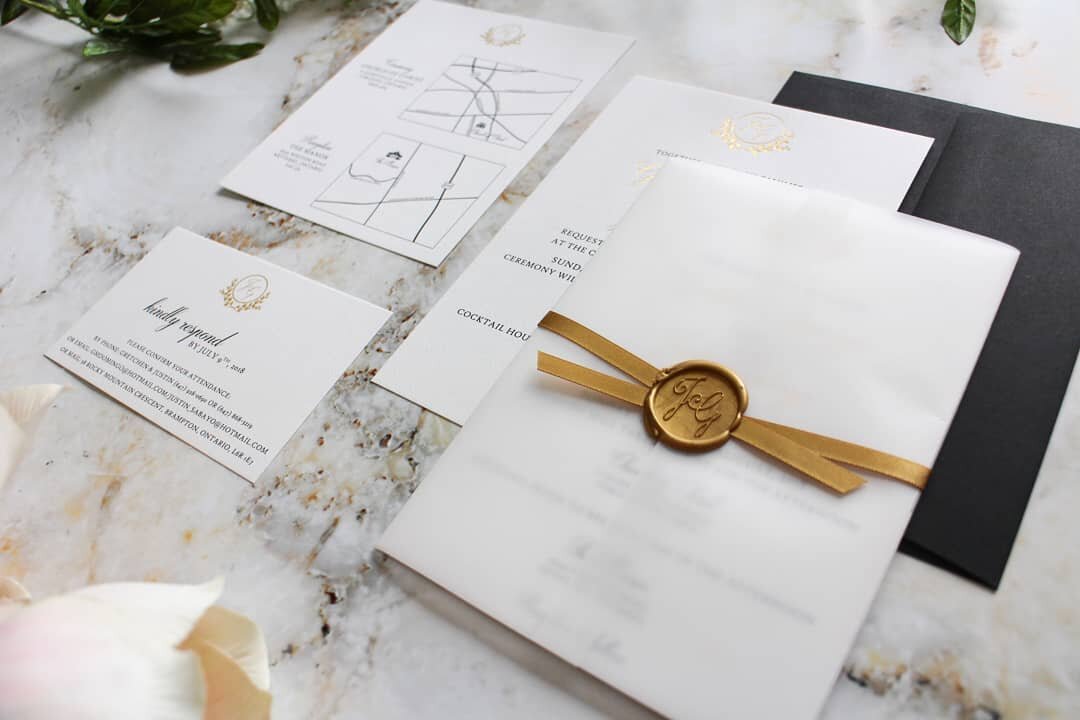 What can be more dreamy than vellum wrapped with ribbon and sealed with a beautiful gold wax seal?