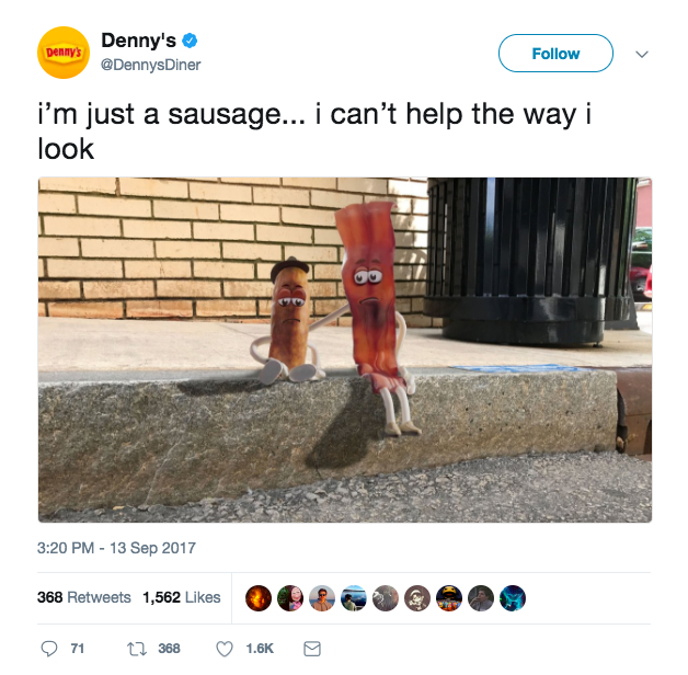 Denny's responds to tweetstorm over sausage mascot