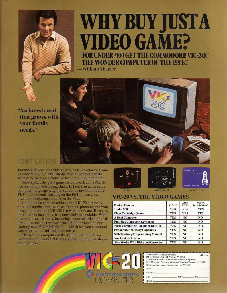 One of the first computer ads from the early 80s, it exclusively featured men and boys both promoting and using the product.