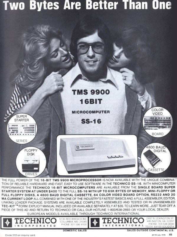 This ad from the 70s portrays owning a minicomputer as sexually appealing.