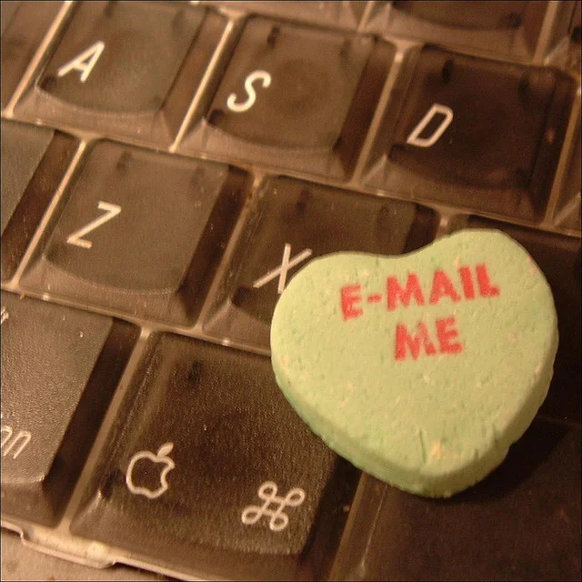 One idea for change was updating the sayings on the treats. This heart, on a suspiciously dusty keyboard, features the updated version of “Fax Me.”