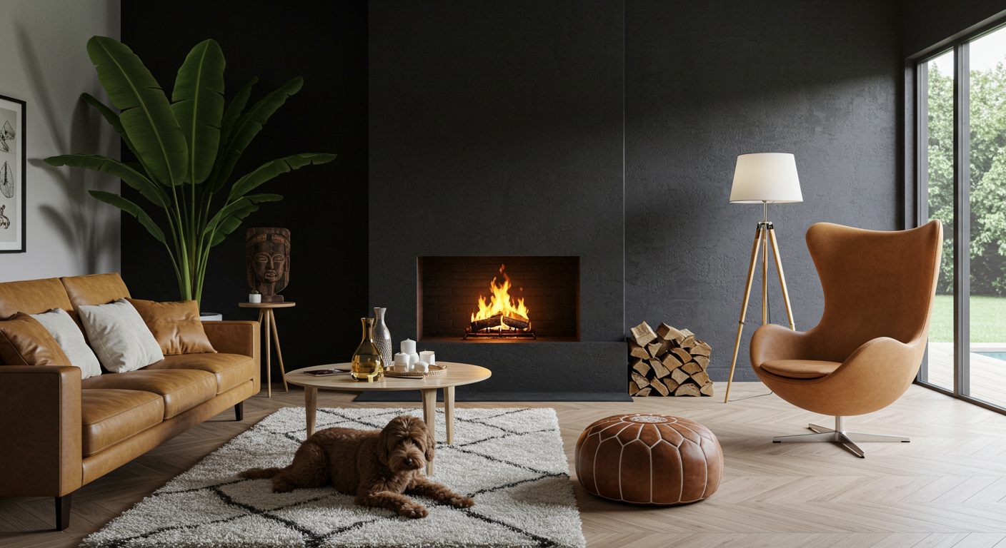 Dark & Moody living room template