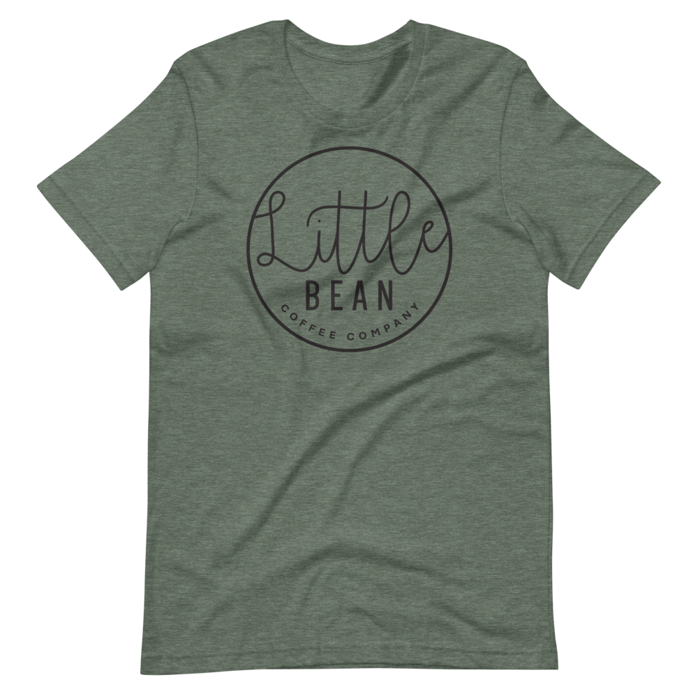 LittleBean_WhiteCircle_mockup_Front_Wrinkled_Heather-Forest.png
