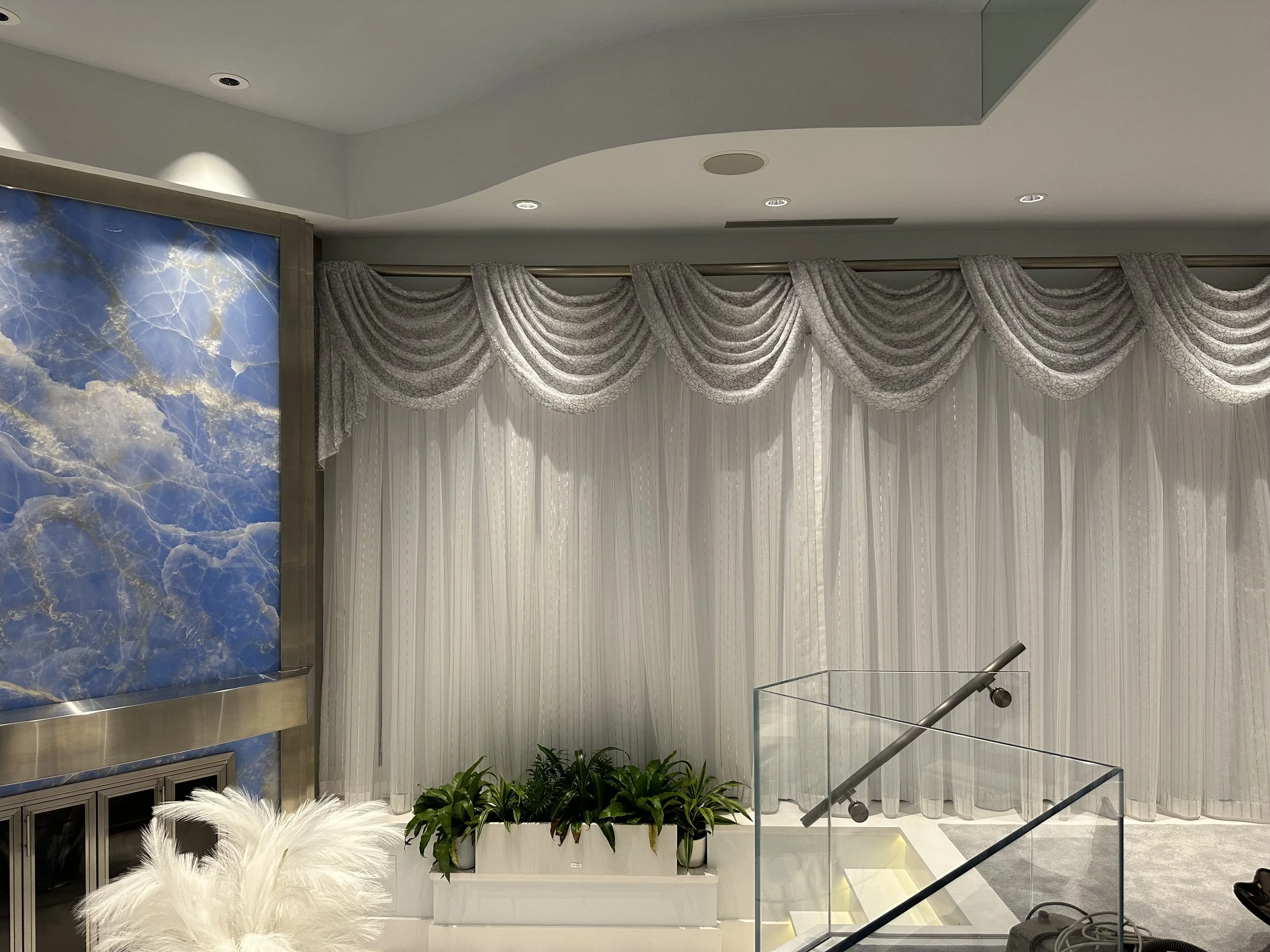 Custom Sheer Drapery Swags