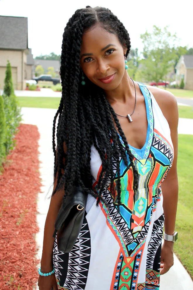 White Tribal Dress