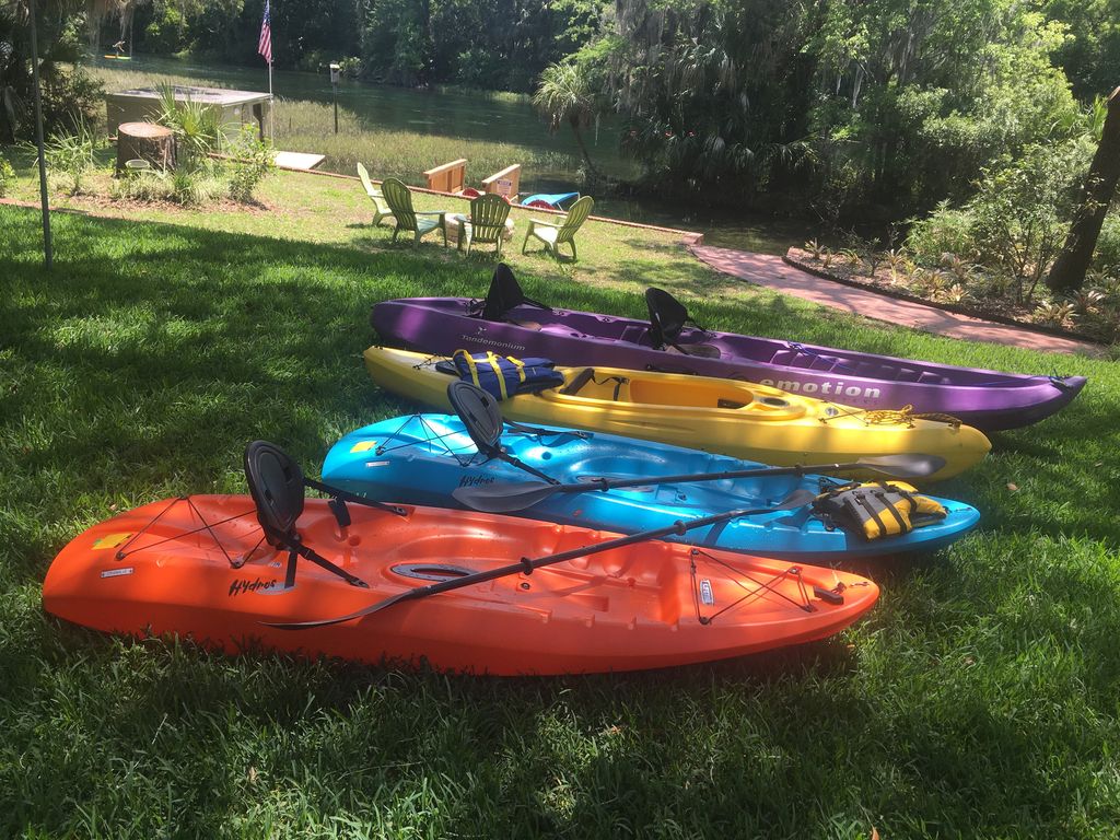  Our colorful flotilla: All the gear you'll need for your river adventures. 