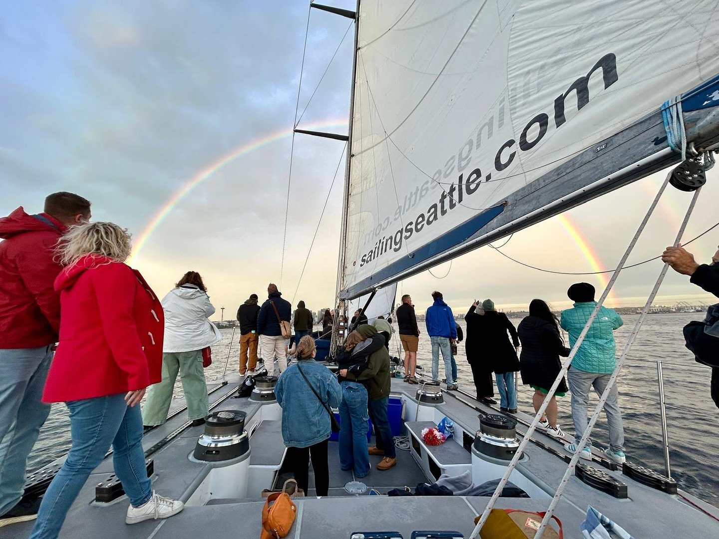 Tonight&rsquo;s rainbow on Elliott Bay!