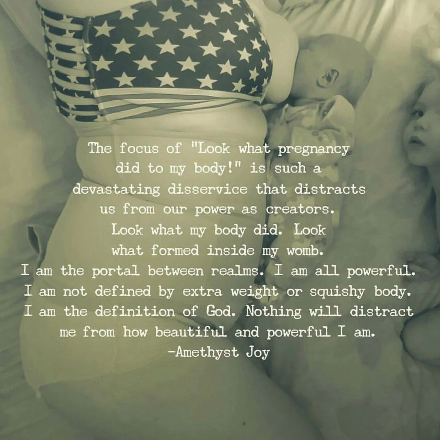 Shifting focus from the self loathing that runs our society.