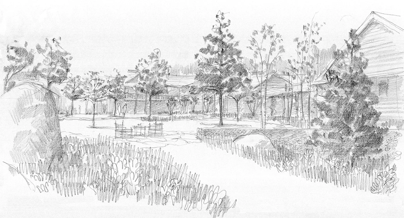 Wisconsin Garden   |   Drawing by Jem Hanbury for TSS Ltd