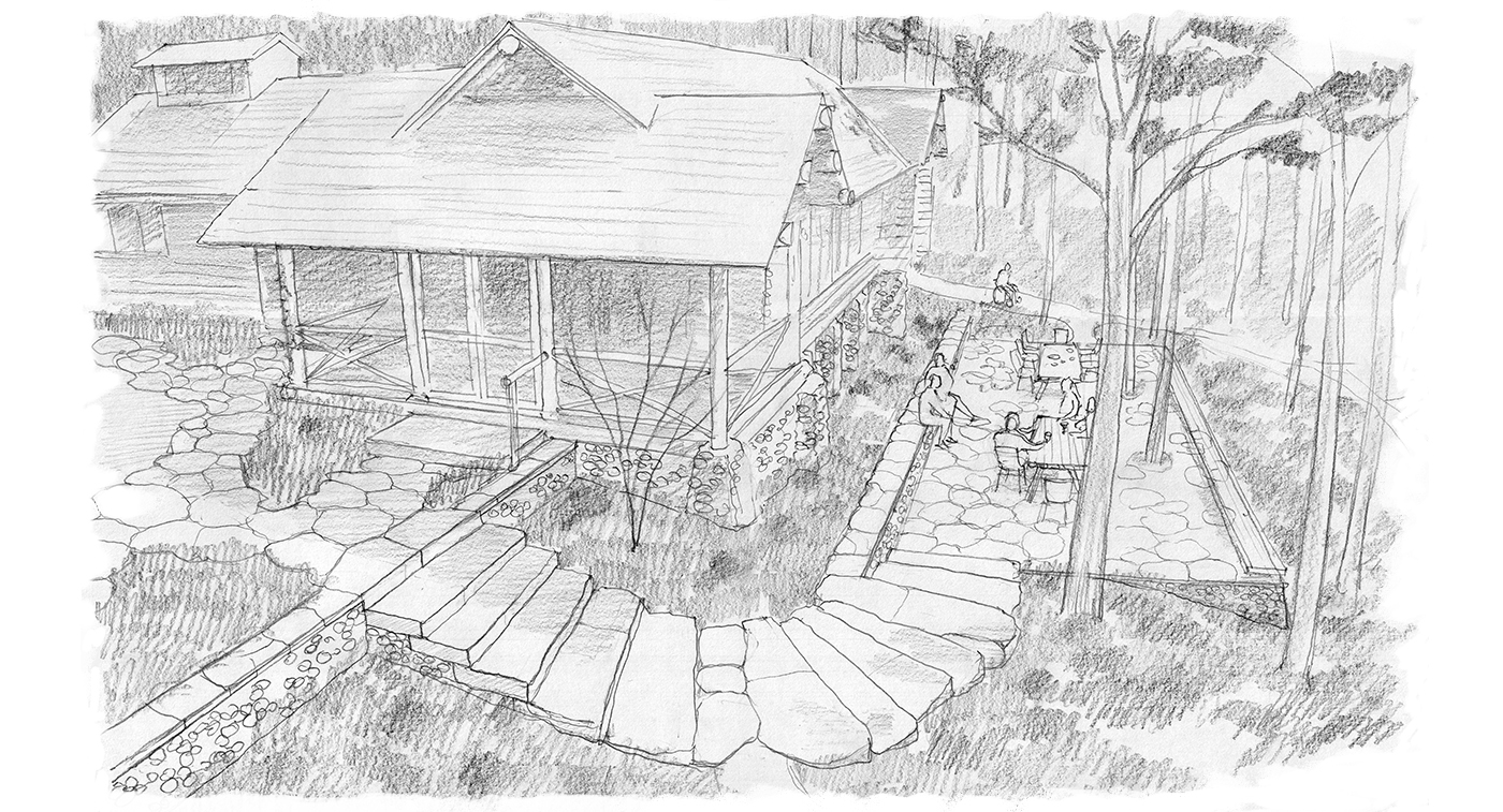 Wisconsin Garden   |   Drawing by Jem Hanbury for TSS Ltd