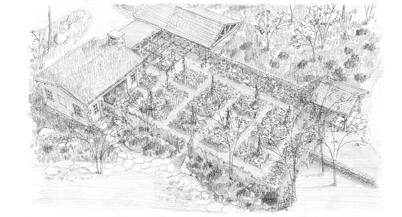 Wisconsin Garden   |   Drawing by Jem Hanbury for TSS Ltd