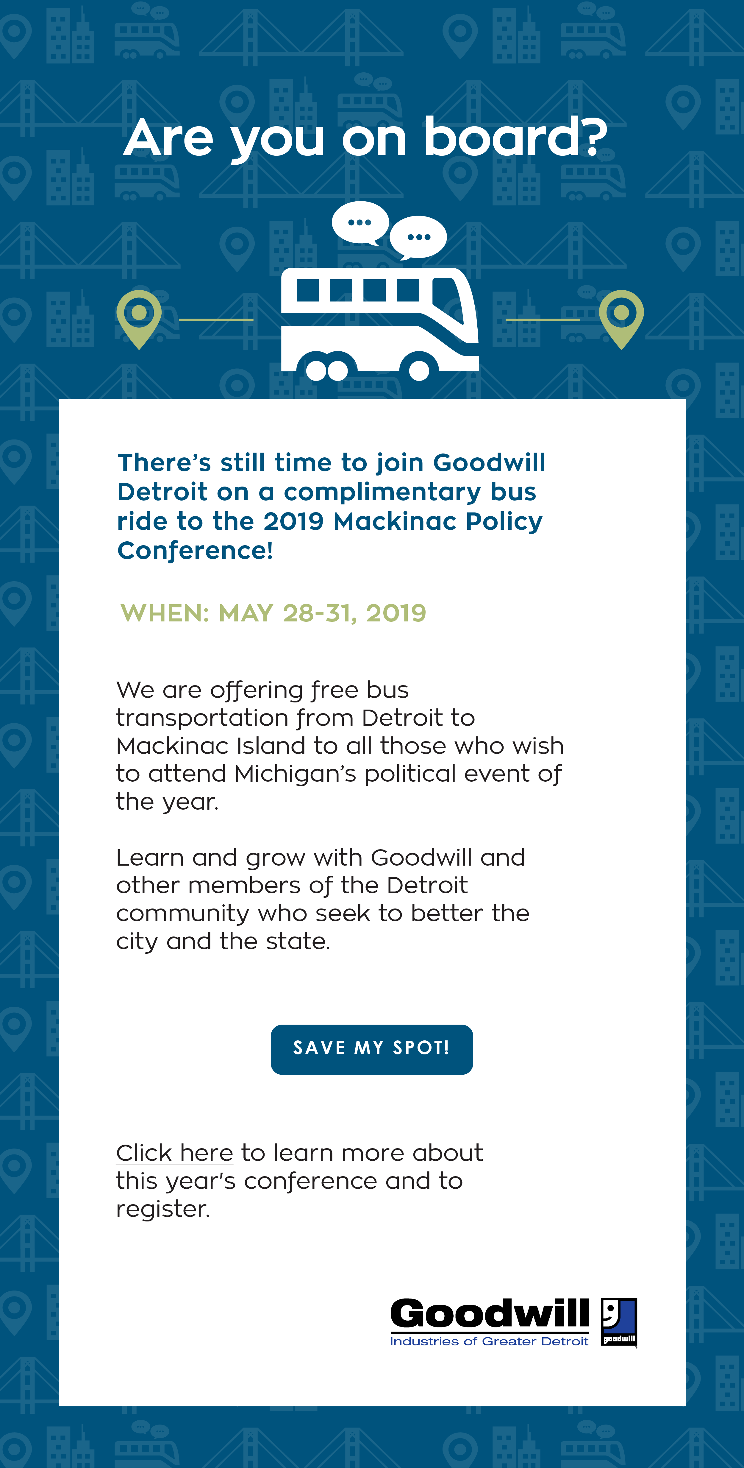 Goodwill Ride Email Newsletter | Campaign design with custom icons (Copy)