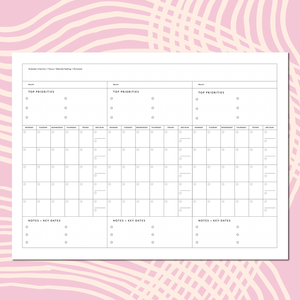 Printable Large Desk Calendar