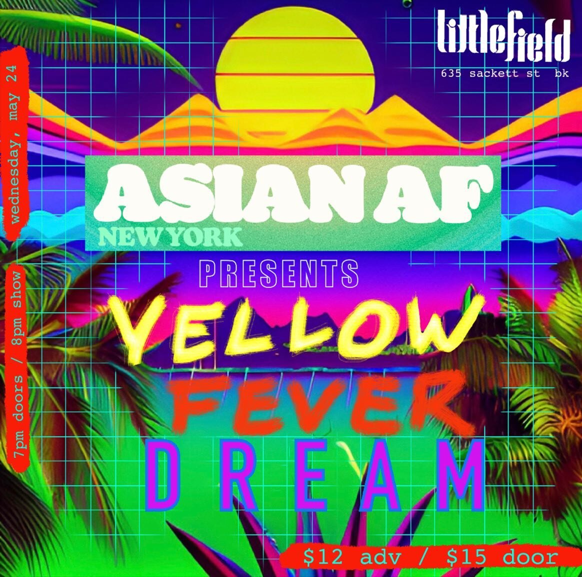 NYC! Asian AF NY is BACK on Wed. May 24th at 8pm ET at @littlefieldnyc! Celebrate #APAHM #aapiheritagemonth with special guests:
&bull; DYLAN ADLER! @dylanadler_ retuning for a bit from the West Coast!
&bull; SRILATHA RAJAMANI! @srilathasauce back ag