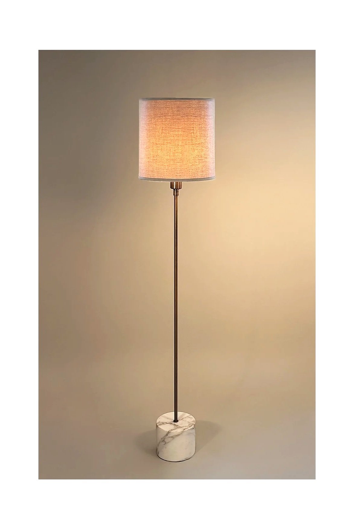Marble Cylinder Base Floor Lamp No.37.F