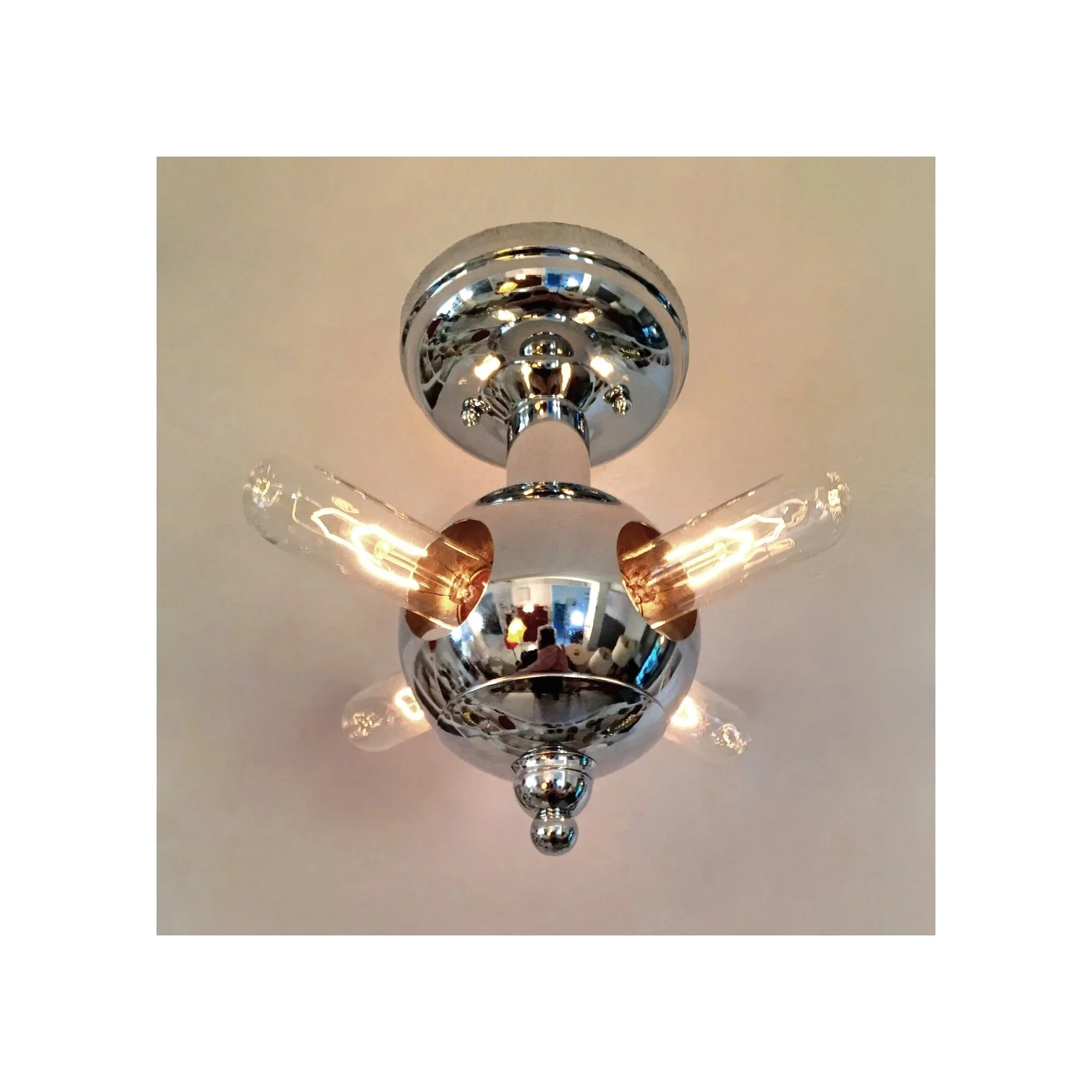 Modern Chrome Flush Mount Light No.038.FM