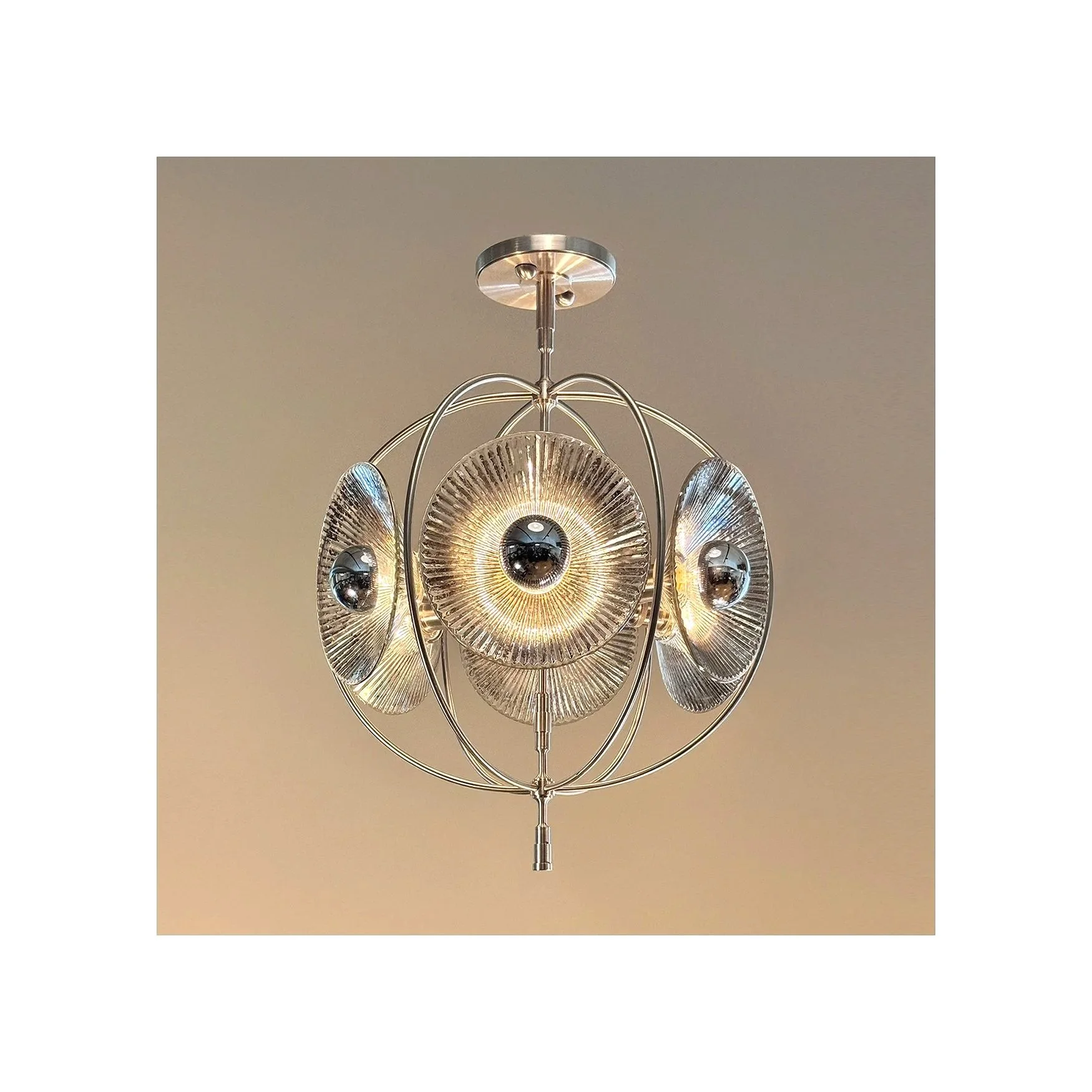 6 Light Solar Flare Chandelier No.017P