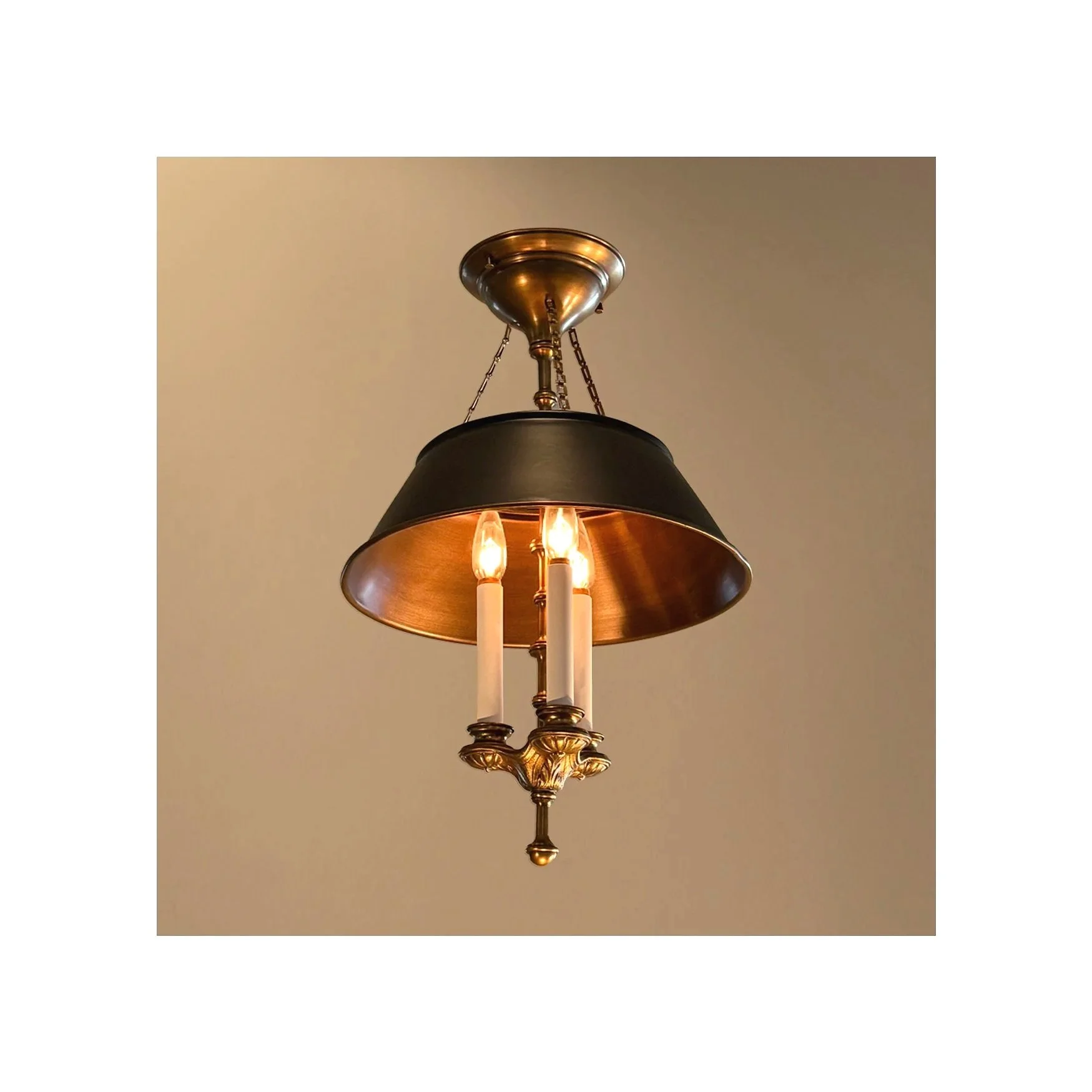 Bouillotte Triple Candlestick Pendant Light No.019P