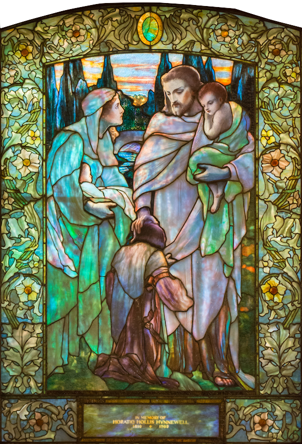 Jesus and the Children: Tiffany Studios/New York 1904