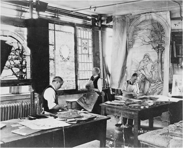 Tiffany Studio ecclesiastical window design room
