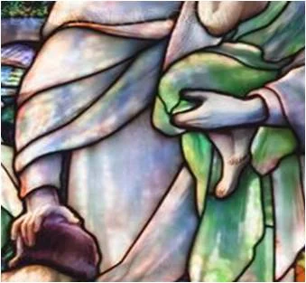 An example of opalescent “favrile glass”