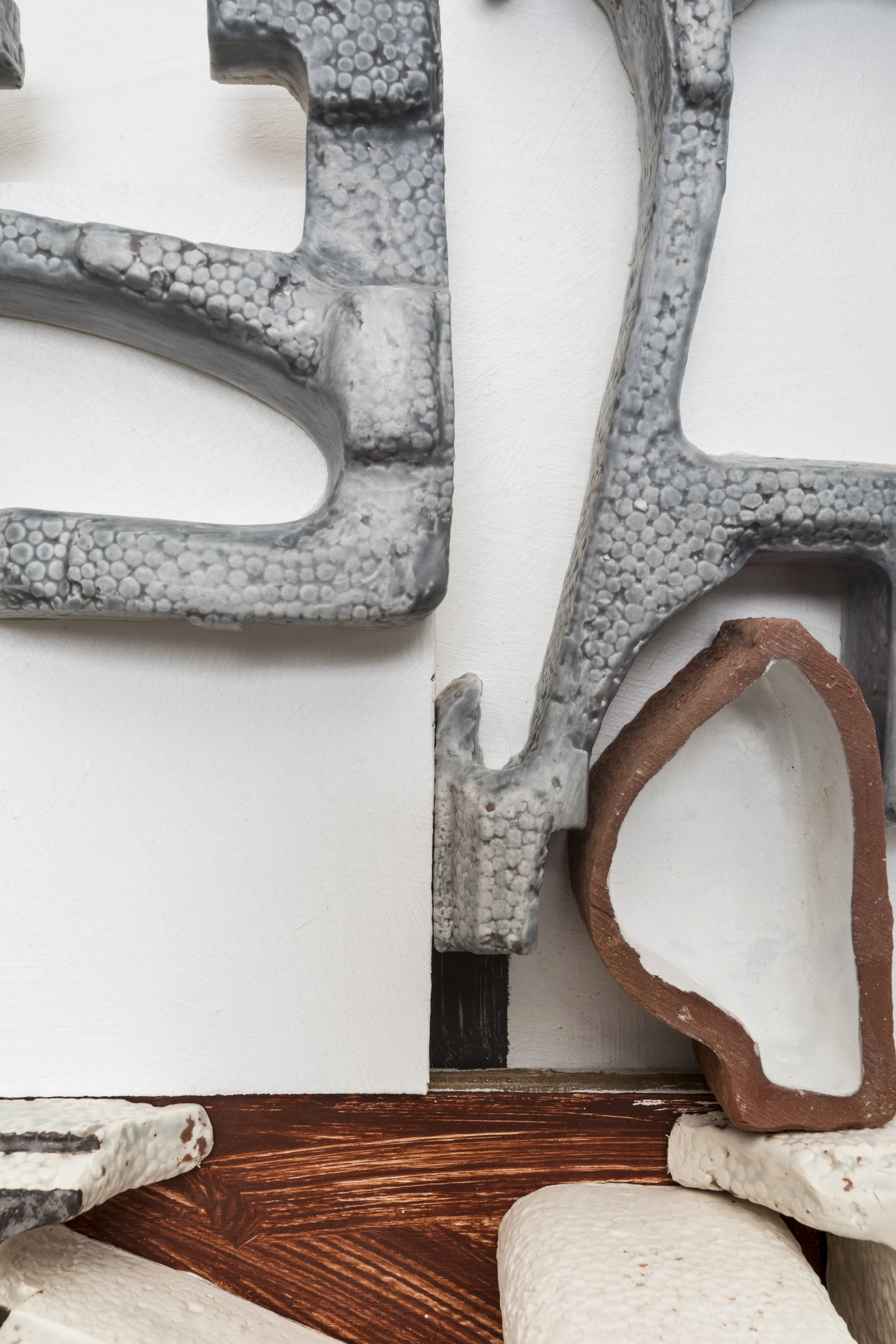Steve Keister Deer - detail 2017 Glazed ceramic, acrylic, and wood 15 x 12 x 3 inches