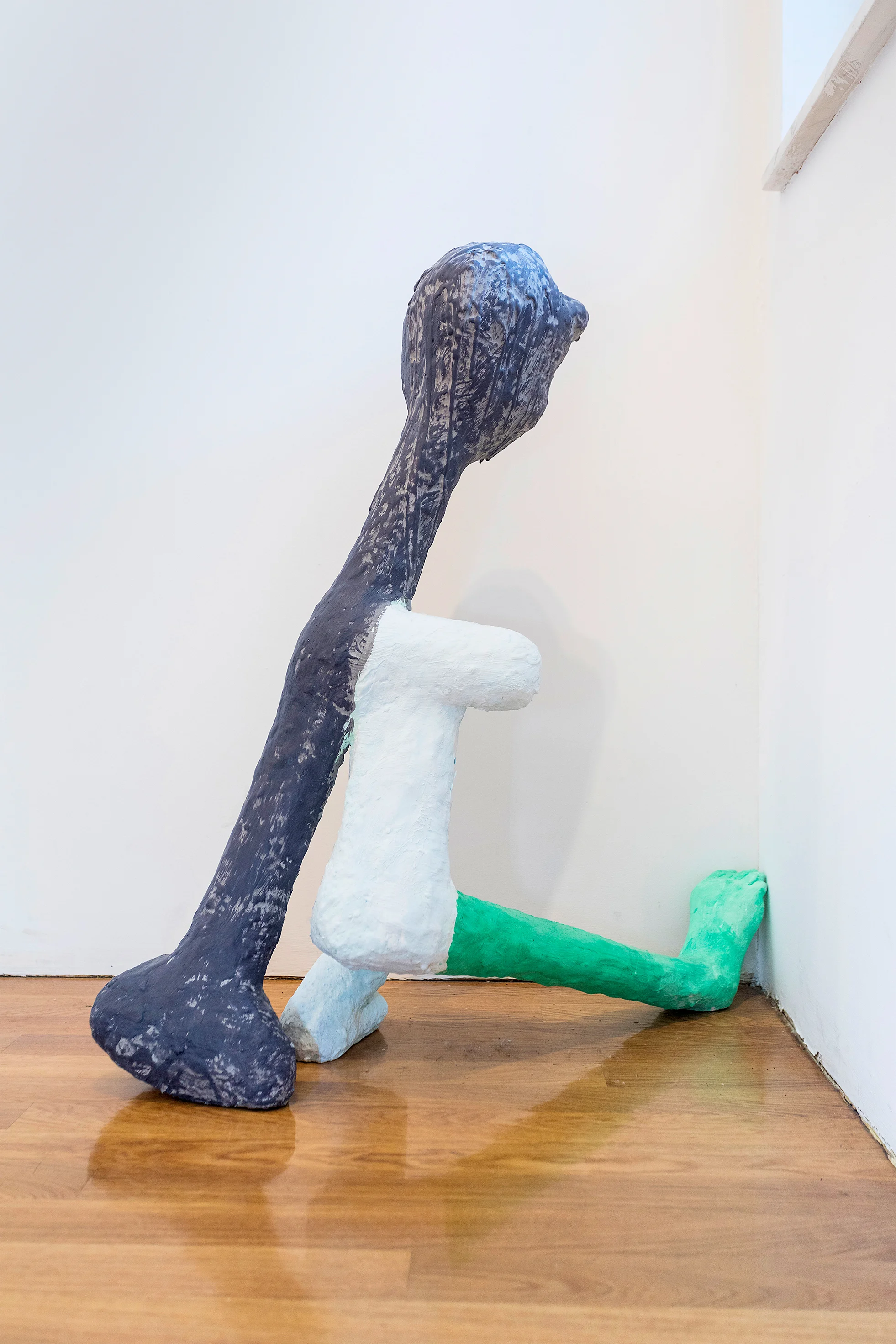David Humphrey Green Foot 2016 Plaster, aqua resin, acrylic, and wood 33 x 33 x 10 inches