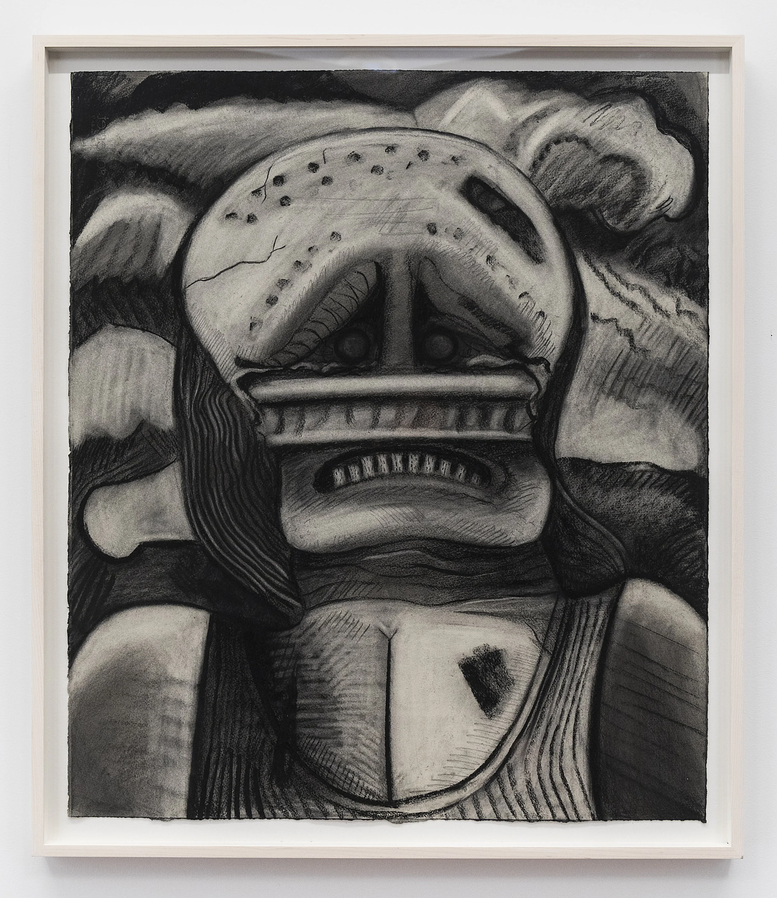 Dana Schutz Bat 2018 Charcoal on paper 30 3/4 x 26 inches