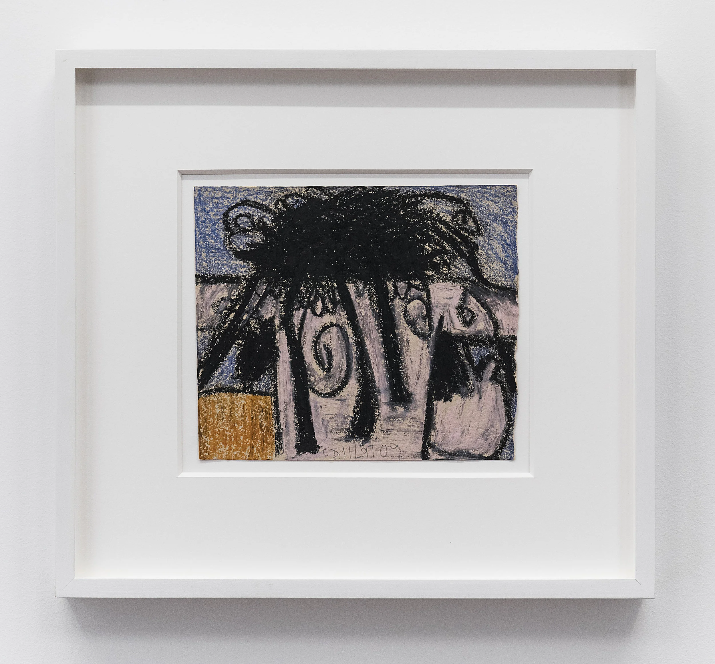 Carroll Dunham Untitled 2009 Oil pastel on paper 6 5/8 x 8 inches