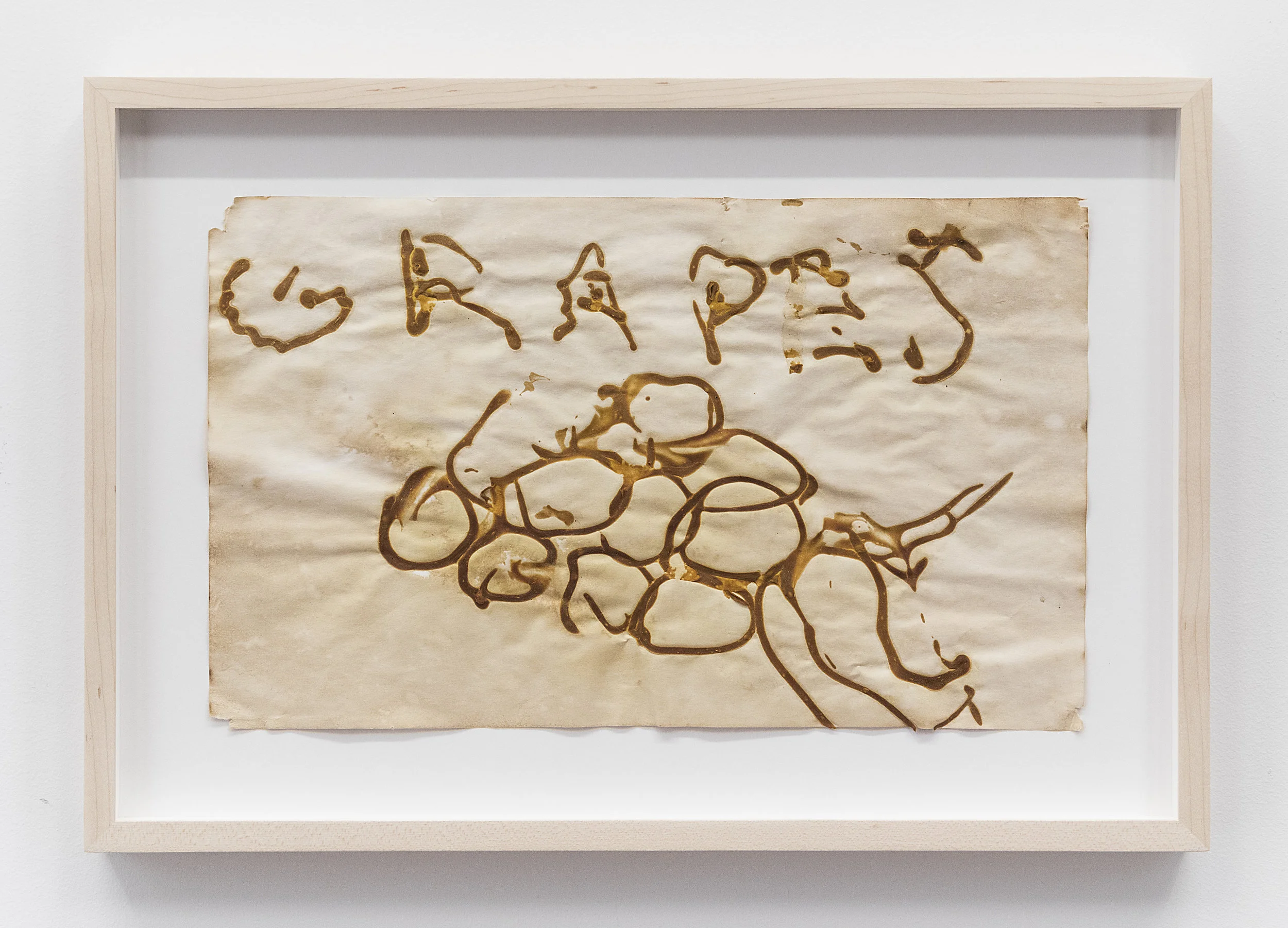 Brian Belott Grumps 2014 Mustard on paper 8 1/4 x 13 5/8 inches