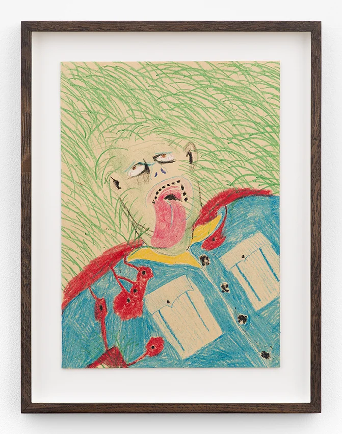 Calvin Marcus Dead Soldier 2015 Crayon on paper 11 1/2 x 8 inches