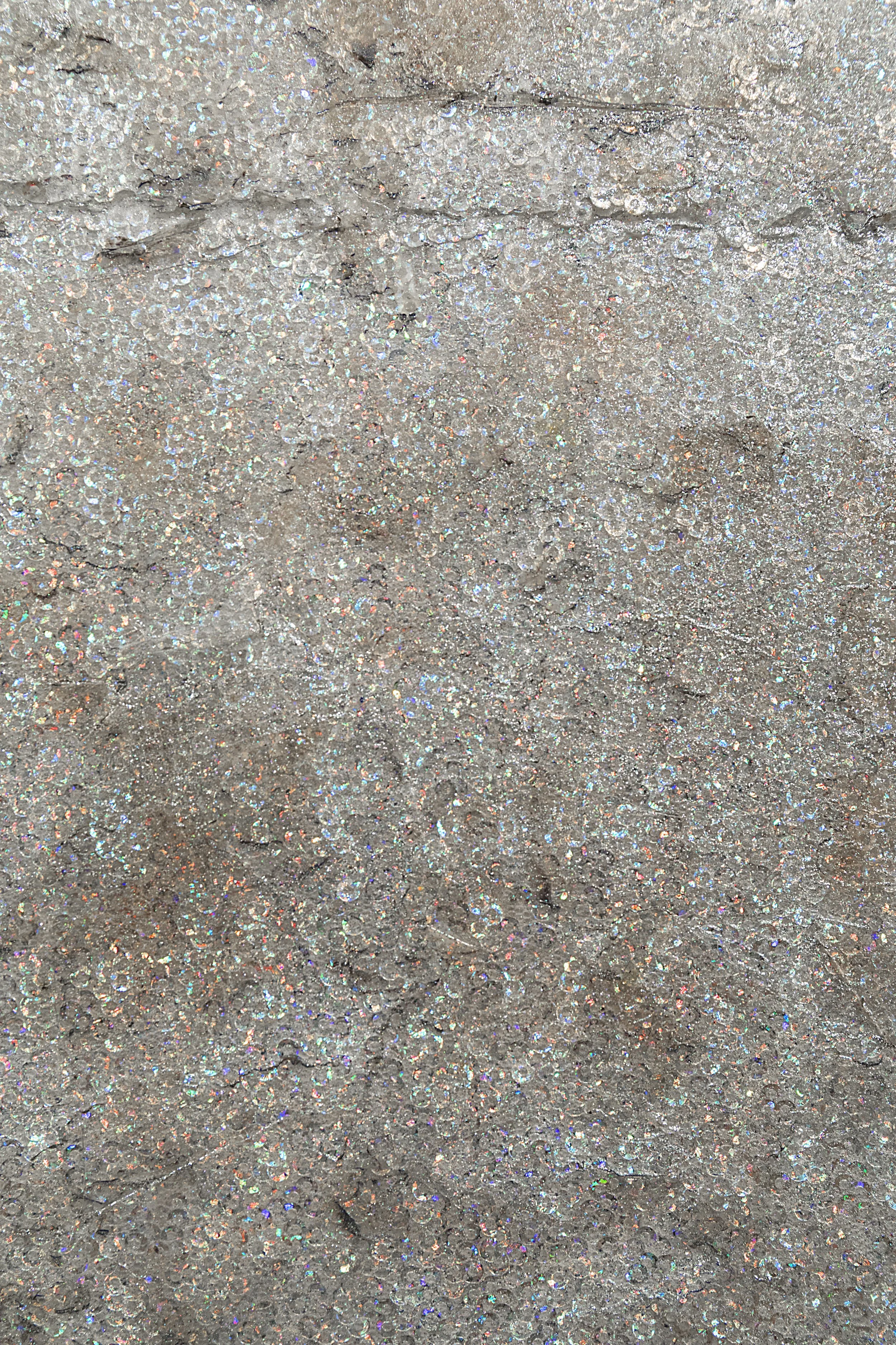 Rosalind Tallmadge Geode - detail 2018 Mixed media on sequin fabric 96 x 144 inches