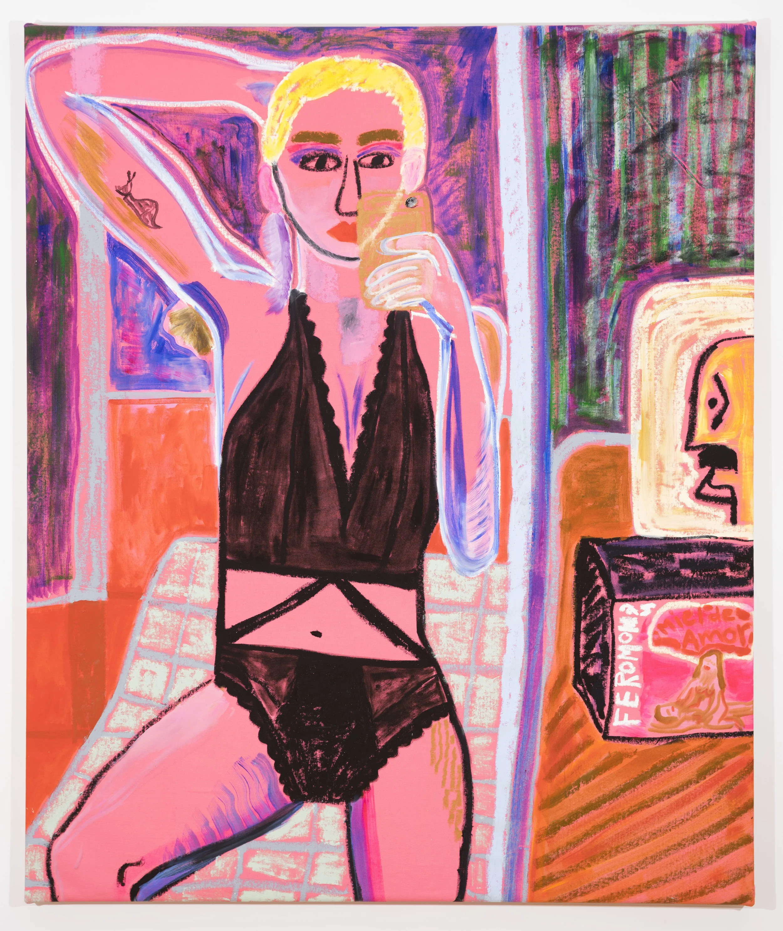 Jennifer Sullivan Miel de Amor 2018 Oil and oil stick on canvas 60 x 50 inches