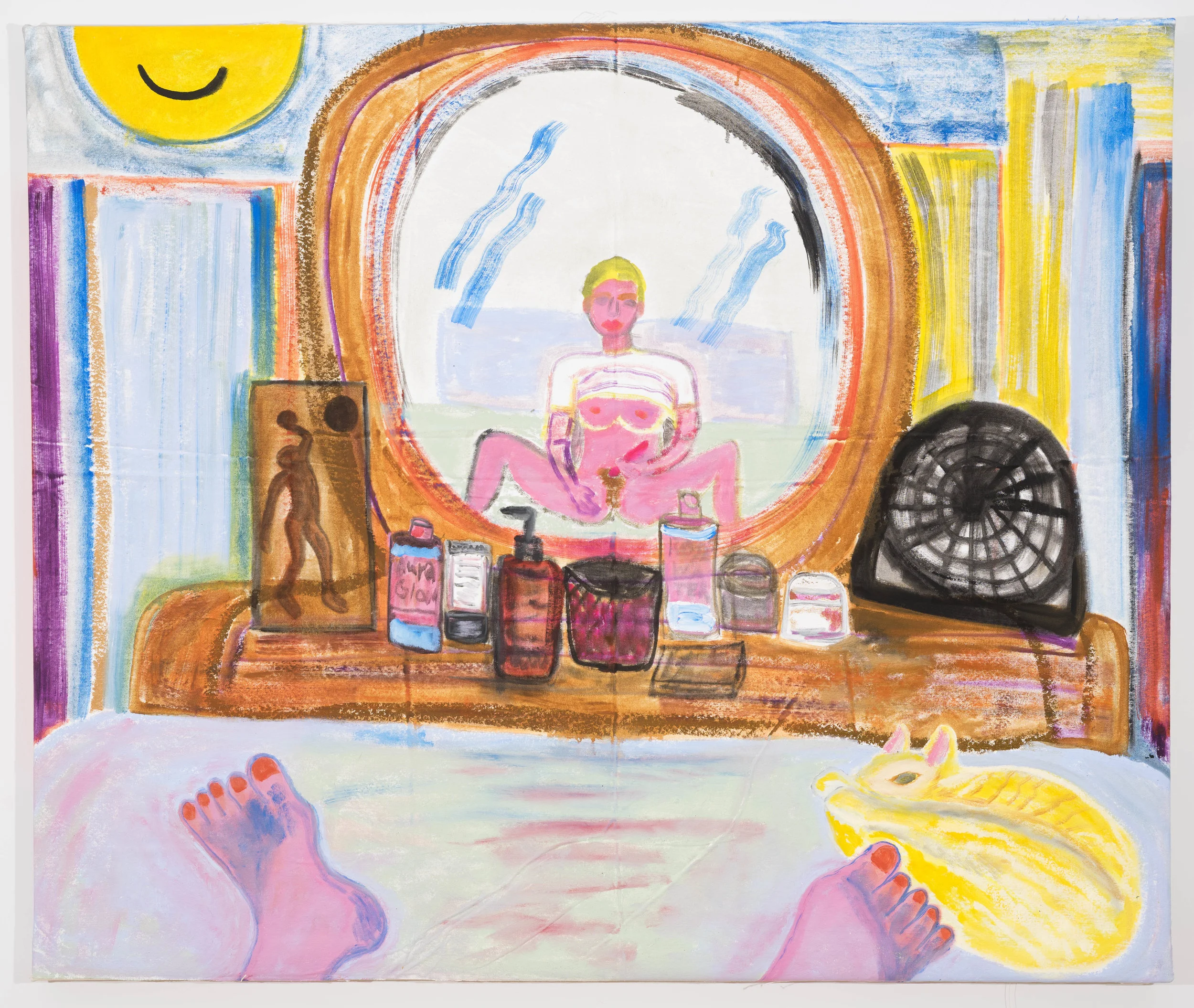 Jennifer Sullivan Smile 2018 Oil and oil stick on canvas 42 x 50 inches