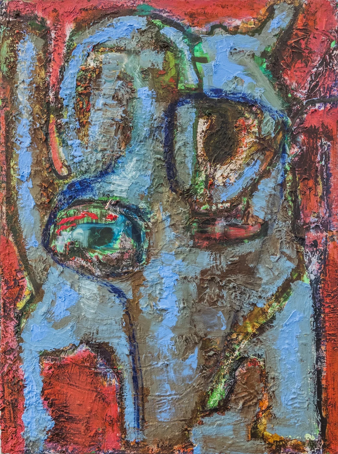 Steve DiBenedetto Blue Disaster 2018 Oil on canvas 24 x 18 inches