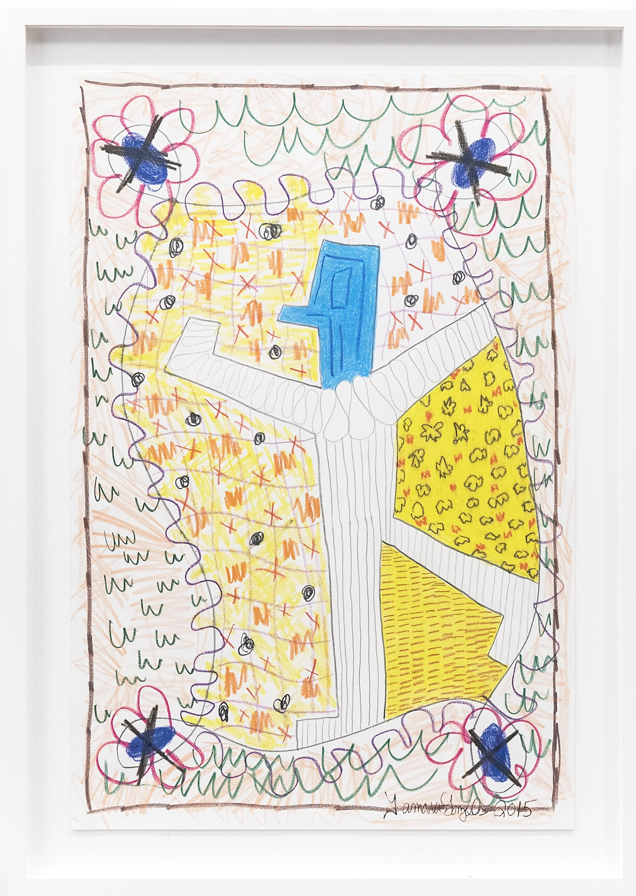 Tamara Gonzales Untitled 2015 Colored pencil on paper 18 x 12 inches
